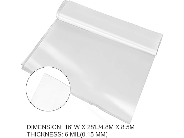 VEVOR Greenhouse Film 16 x 28 ft