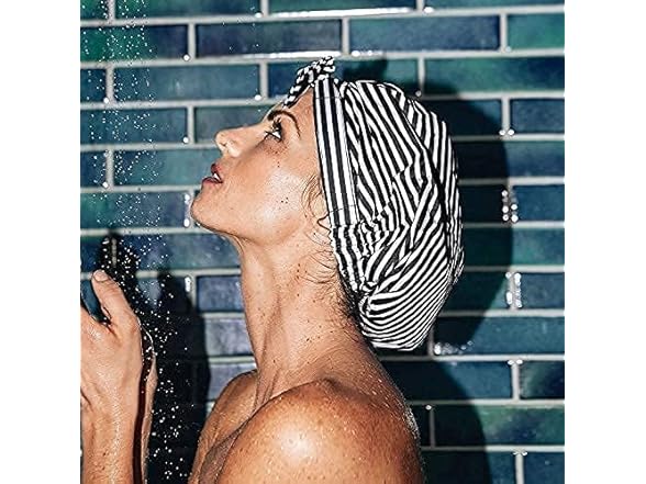 Kitsch Luxury Shower Caps for Women Reusable Waterproof