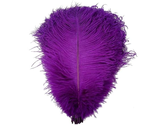 AABABUY 10pcs Ostrich Feathers Purple - Gallery 3