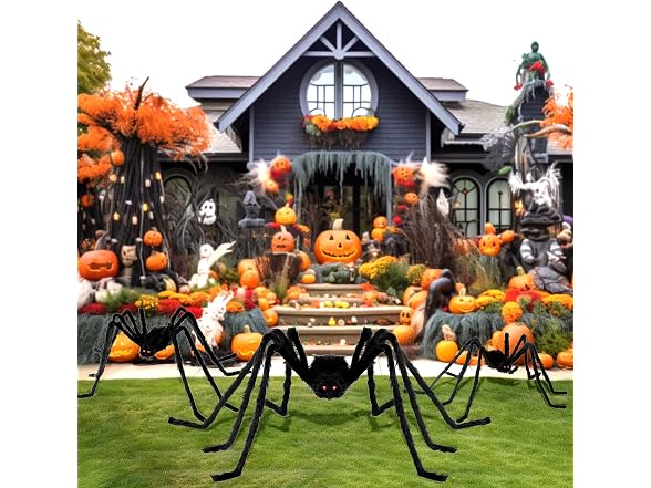 Nirohee 2 Pack Giant Spider Decoration