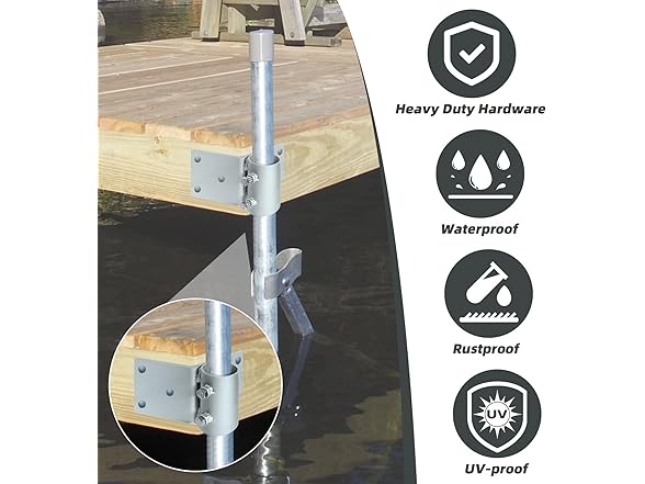 Corner Dock Leg Pipe Holder