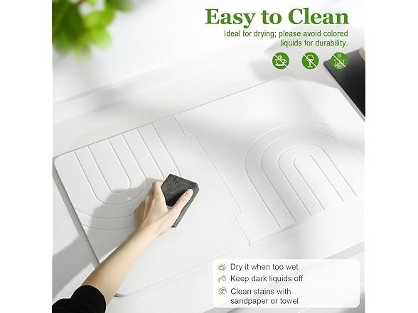 Luxspire Stone Dish Drying Mat 24"x16"