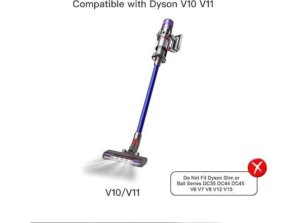 Vacuyahu Motorized Brush with Headlights