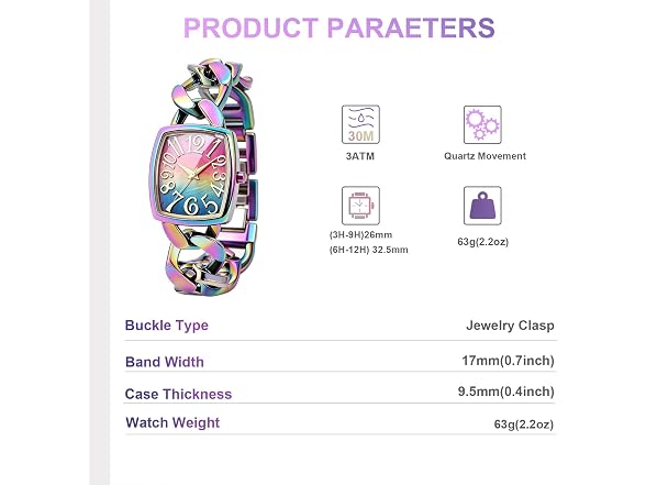 Bisley Rainbow Watch for Women Chain