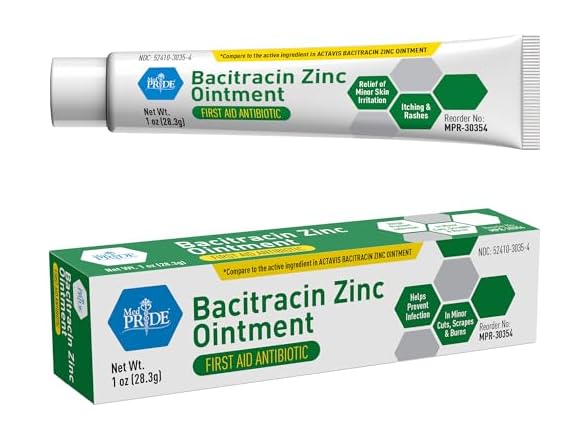 MED PRIDE Bacitracin with Zinc Ointment, 1 oz