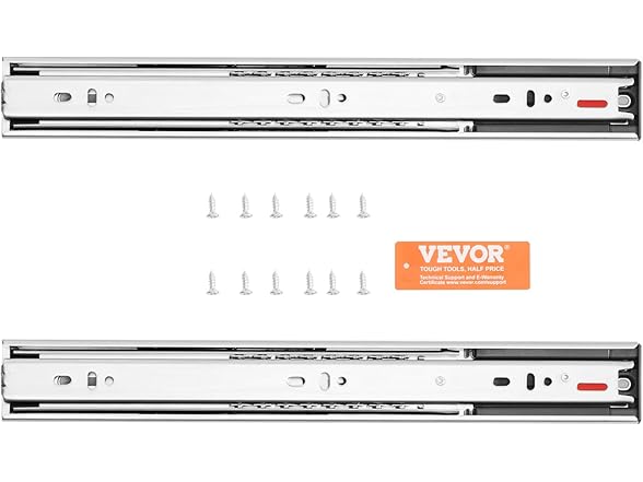 VEVOR 6 Pairs of 14 Inch Drawer Slides Side Mount Rails