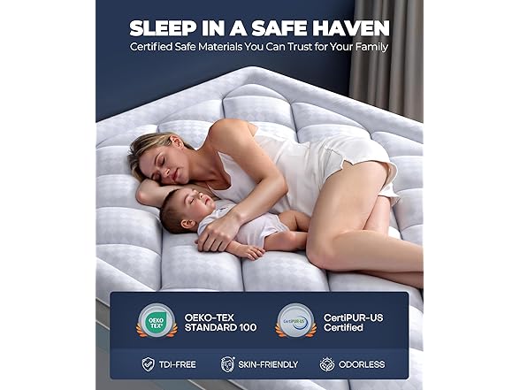 Biteany 5 inch Dual Layer Mattress Topper