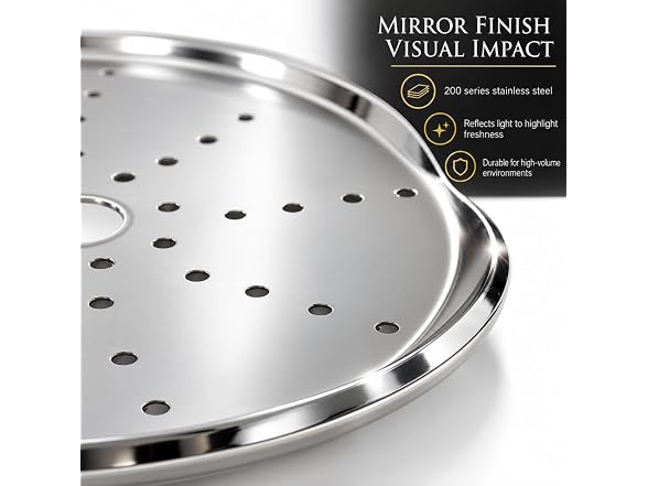 TableCraft Round Seafood Tower Drain Plate, 10.5