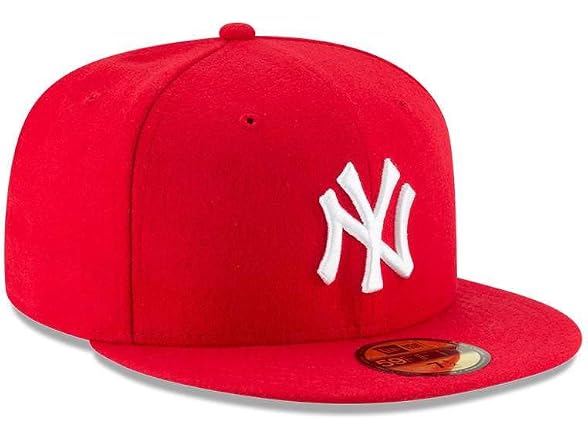 Yankees 59FIFTY Red White Fitted