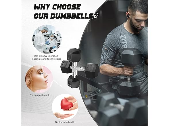 Portzon Rubber Dumbbell