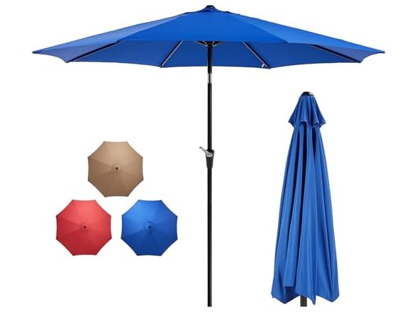 Zoolati 9Ft Patio Umbrella with Tilt and Crank