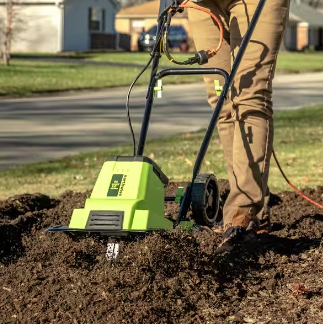 EarthWise 12 in. 9 Amp Electric Garden Tiller Cultivator - Gallery 12