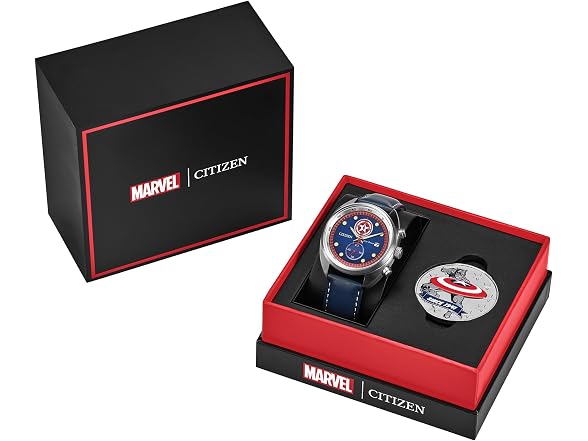 Citizen Men Eco-Drive Captain America 85th & Coin