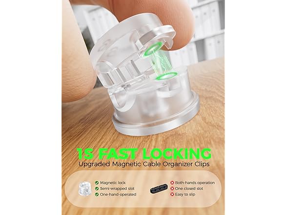 gliship 9 Pack Magnetic Cable Clips