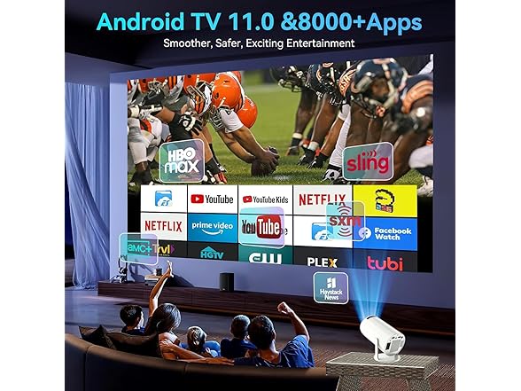 4K Mini Projector With WiFi6/BT