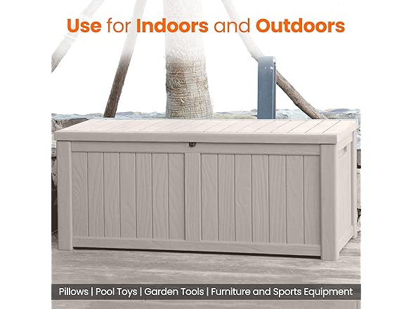 SereneLifeHome 120-Gallon Deck Storage Box 