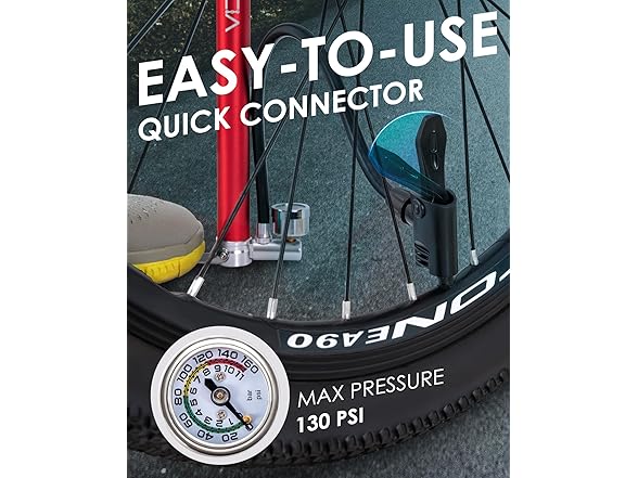 ACACIA Bike Floor Pump w/Gauge