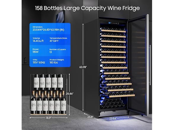 Vushine 24 Inch Wine Cooler