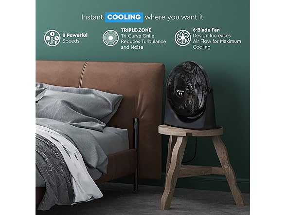 Comfort Zone PowrCurve High Velocity Floor Fan