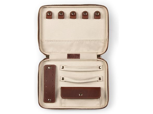 Londo Genuine Leather Travel Jewelry Organizer Case