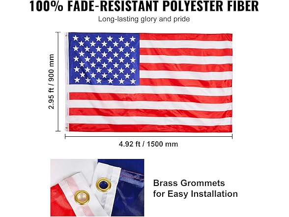 VEVOR 20FT Telescoping Flag pole Kit