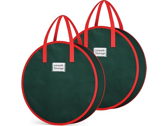Criusia 2-Pack Wreath Storage Bag 36in