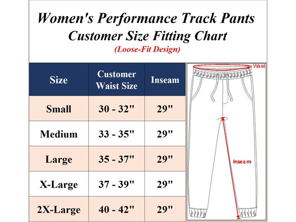 3Pk Asst Womens Track Pants w-Ankle Zippers