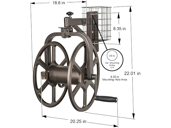 Liberty Garden Multi-Directional Garden Hose Reel