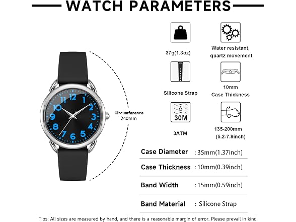 Bisley 35MM Silicone Strap Watch
