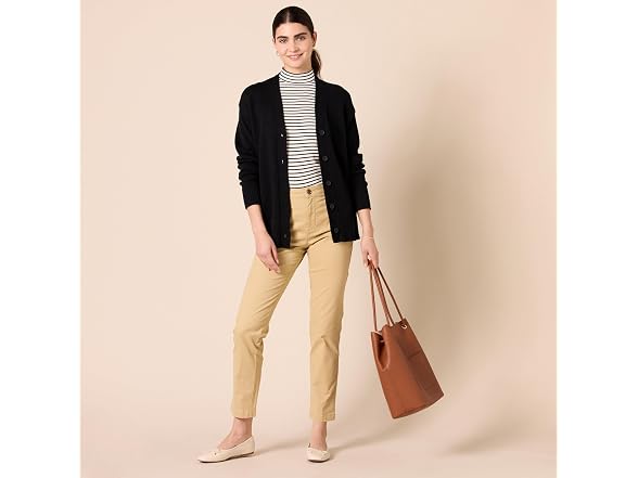 Amazon Essentials Women High-rise Pant Tan