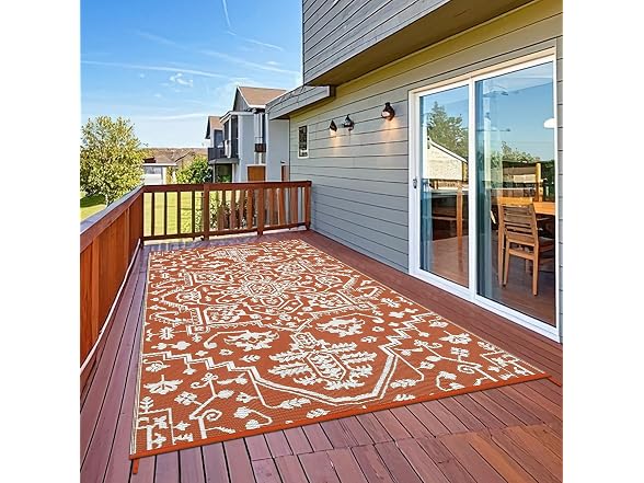 9x12 Outdoor Rug Plastic Straw Brick