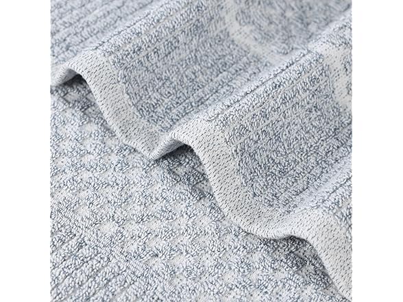 Superior 2PC Naples Bath Towels, Denim Blue