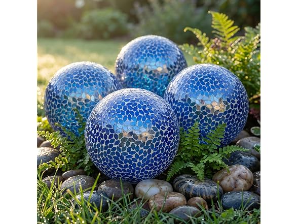 Sunnydaze 10" Solar Lavender Mosaic Globe