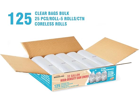 BEIDOU-PAC 33 Gallon Trash Bags,