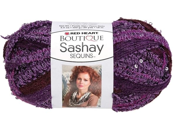 RED HEART Boutique Sashay Sequins Yarn, Fiji