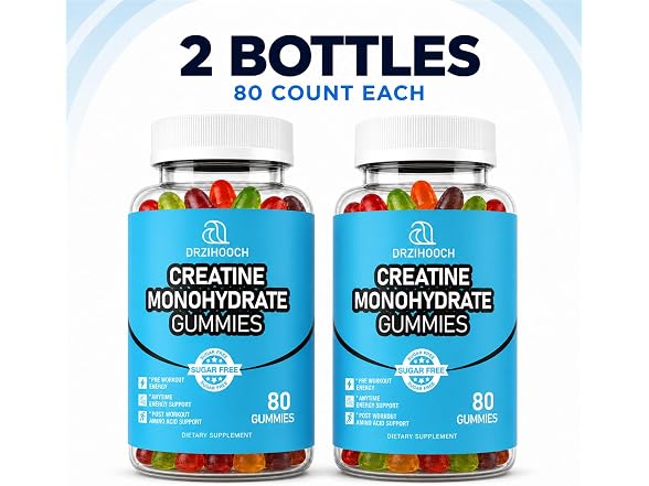 DRZIHOOCH Creatine Gummies, 2 Pack