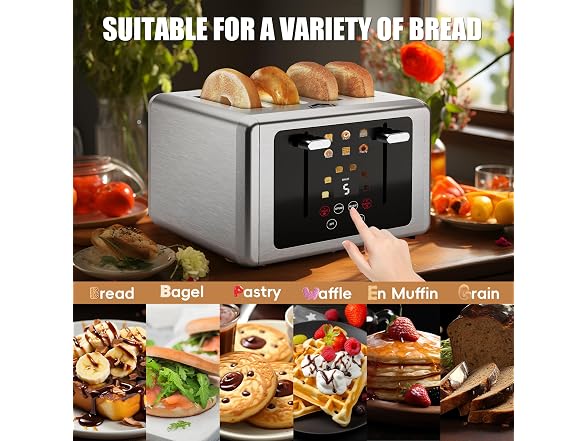 WUNLY 4 Slice Smart Toaster