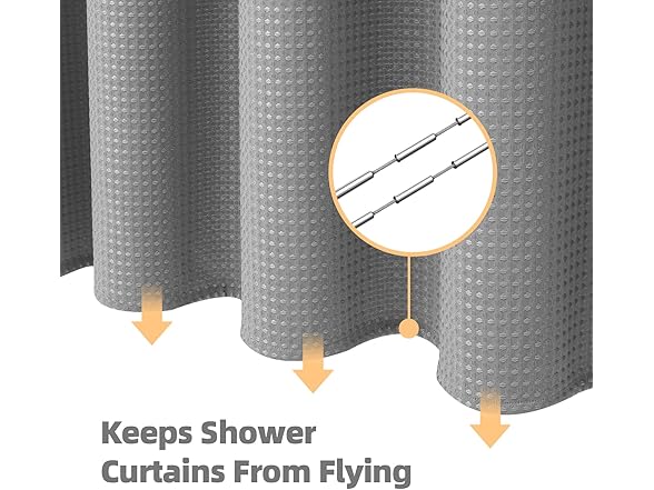 3in1 Waterproof Shower Curtain