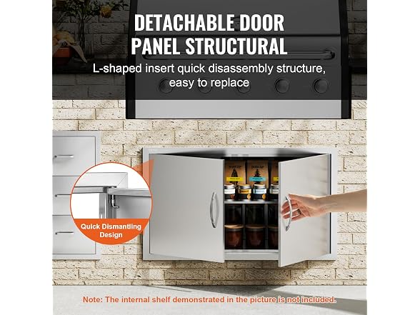VEVOR BBQ Access Door 36W x 21H Inch