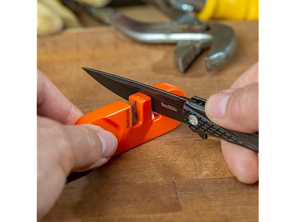 SMITH’S 3-Inch Folding Knife, Black Stonewash Finish