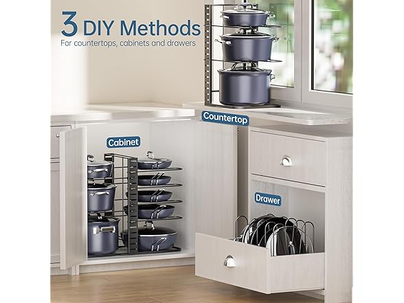 ORDORA 8-Tier Pots & Pans Organizer