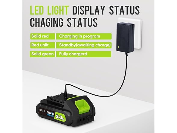 STEELITE 21V Cordless Leaf Blower | 2 Batteries