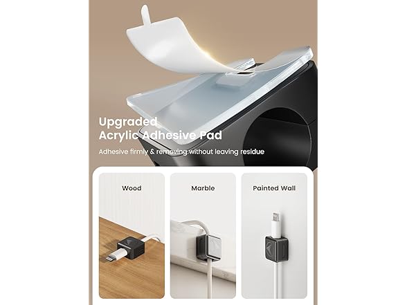 Magnetic Cable Clips 8pk