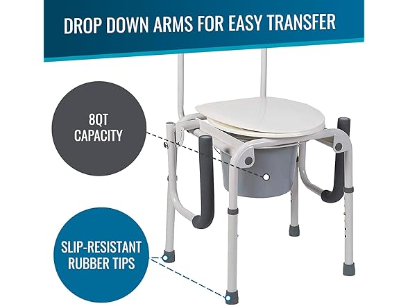DMI Portable Toilet for Adults Deluxe