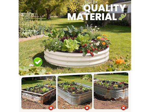 Galvanized Raised Garden Bed 4×4×1 FT