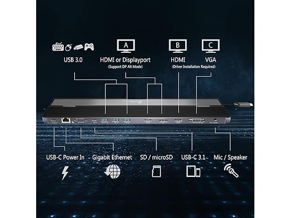 j5create USB-C Docking Station with 100W PD