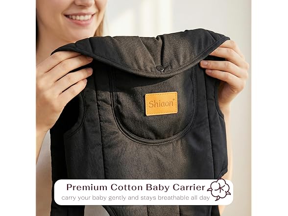 Shiaon Baby Carrier Newborn to Toddler, Black