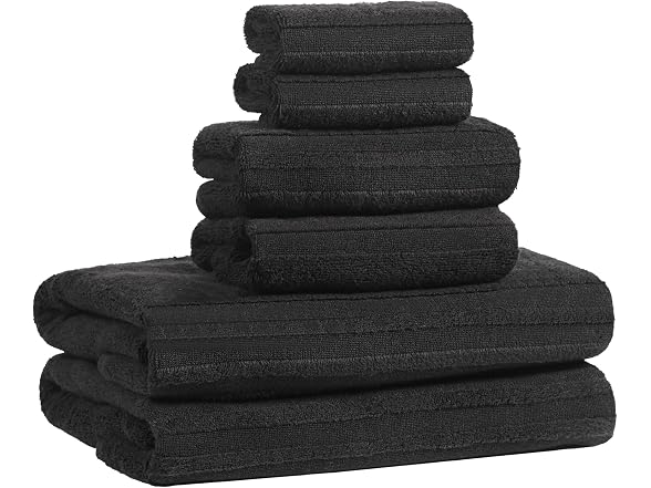 Nine West Sofia Bath Towel 6-Piece Set Black