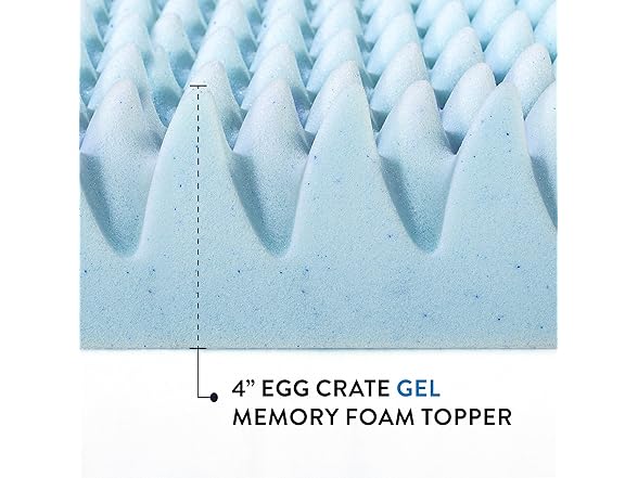 Best Price Mattress 4" Egg Crate Topper, TwinXL