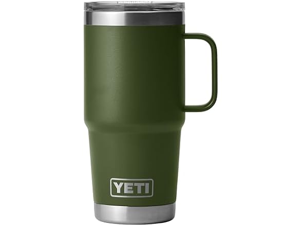 YETI Rambler 20oz Travel Mug, Highlands Olive